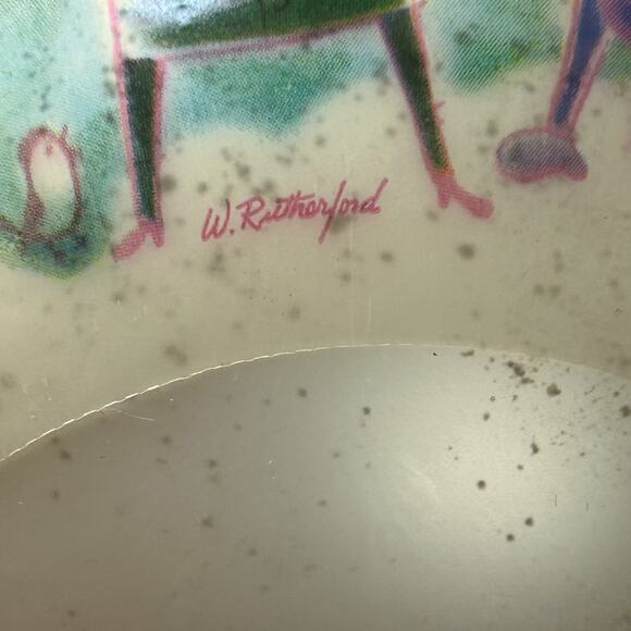 Vtg Corning Glass Works 3" Christmas Ornament W. Rutherford Carolers 3 Set - Picture 5 of 7